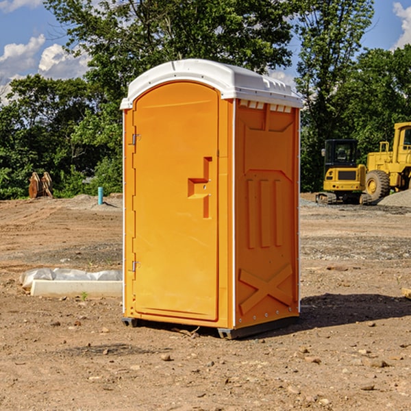 how often are the portable restrooms cleaned and serviced during a rental period in Trail Side Colorado